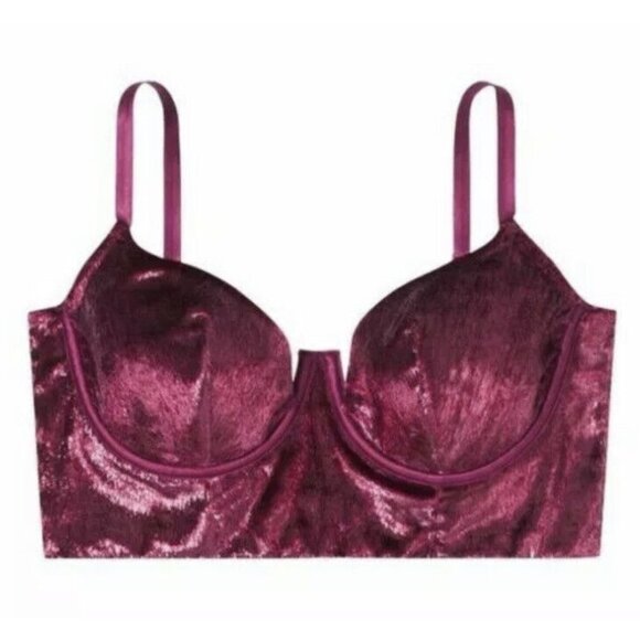 Victoria's Secret Other - Victoria's Secret Very Sexy Shimmer Long Line Balconet Bra ~ Women's Size 32D